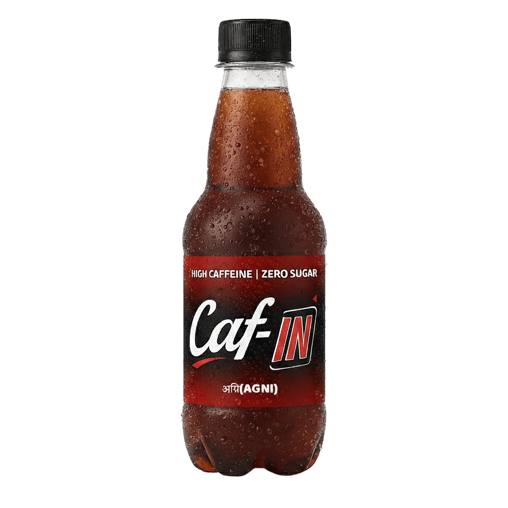Bottle of Caf-IN Agni Classic Cola flavour